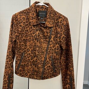 Sanctuary leopard print jacket, size XS